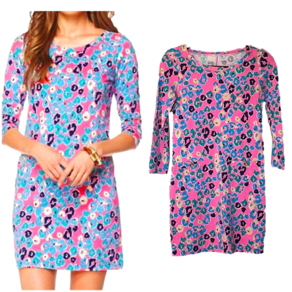 Lilly Pulitzer Corine Dress in Sunkissed Paws Off Size XS Pima Cotton Leopard